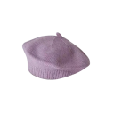 Berretto in maglia invernale per bambini 1–3 anni Berretto caldo in poliestere monocolore per bambini Cappello invernale morbido stile francese 5