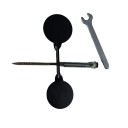 Bersaglio rotante da allenamento per fionda 14 cm 3 mm Bersaglio rotondo in acciaio a doppia faccia 360° Montaggio a parete albero Uso interno ed esterno 3