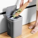 Berührungsloser Mülleimer mit Sensor für die Küche und das Wohnzimmer Deckelöffnung durch Handbewegung oder Berührung Kunststoff 6