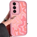 Beschermende siliconen hoes voor Samsung Galaxy A17 met een print van golvende strepen Verhoogde randen Trapvormige rand rond de camera Voor dagelijks gebruik 8