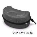 Beschermhoes voor skibrillen 20×12×10 cm EVA harde hoes met rits Draagbare hoes voor snowboardbrillen met houder Grijs 3