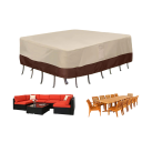 Beschermhoes voor tuinmeubelen 225 x 116 x 82 cm waterdichte hoes tegen stof, wind, regen en sneeuw, buitenhoes met trekkoord 1