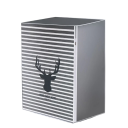 Beschermhoes voor wasmachine 62 x 55 x 86 cm Grijs-witte print Hert Stijlvolle hoes met rits voor voorlader wasmachine 1