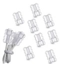 Beschermhoezen voor datakabels 3,2 x 2 cm 10 stuks tegen breuk bij de connector transparant met golvende rand ook als kabelorganizer 2