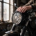Beschermrooster voor de koplamp Pro Triumph Street Twin 900 en Scrambler 900 Rond deksel voor de voorkoplamp Zwart Vintage stijl Voor motorfiets 8
