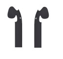 Beskyttelsesklistermærke til Apple Airpods hovedtelefoner 1 par 2