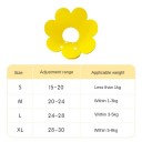 Beskyttelseskrave til kat i gul blomsterform størrelse L Postoperativ krave Justerbar omkreds Filtskrave mod slikning 3