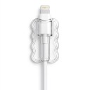 Beskyttelsesovertræk til datakabler 3,2 x 2 cm 10 stk mod brud ved stik, gennemsigtige med bølget kant og som kabelorganisator 1