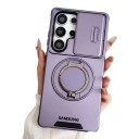 Beskyttende cover med stativ til Samsung Galaxy A05 Magnetisk og holdbart Skydedæksel til kameraet Ring på bagsiden Til trådløs opladning 11