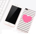 Beskyttende stribet cover med hjerte til iPhone J735 1