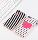 Beskyttende stribet cover med hjerte til iPhone J735 1