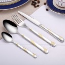 Bestekset met gouden ornament 24-delig 3