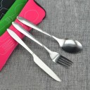 Bestiksæt i rustfrit stål - 3 dele + etui 5