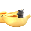 Bett für Katzen und kleine Hunde in Bananenform 68 x 25 x 18 cm 2