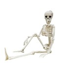 Bevægelig falsk skelet uhyggelig halloween-dekoration halloween-festdekoration justerbar menneskeskeletstatue hængende skelet 40 x 11 cm 2