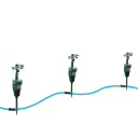 Bevægelsessensor sprinklersystem til afskrækkelse af dyr med bevægelsesdetektion op til 100 m² 13 × 6,5 cm grøn have sprinkler der sprøjter i alle 3