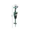 Bevægelsessensor sprinklersystem til afskrækkelse af dyr med bevægelsesdetektion op til 100 m² 13 × 6,5 cm grøn have sprinkler der sprøjter i alle 6