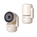 Beveiligings IP-camera met bewegings- en geluidsdetectie 4MP HD infrarood nachtzicht beige draaibare camera met intercom voor thuisbewaking 3