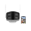 Beveiligings WiFi camera duale lens 4 MP breedbeeld 180° kunststof zwart wit buitenbewaking met tweeweg audio 2