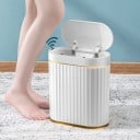 Bezdotykos szemetes IPX5 vízálló 7 l fehér szemetes érzékelővel fürdőszobába, hálószobába, irodába 3