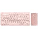 Bezdrátová bluetooth klávesnice s oválnou myší Kompaktní sada s kulatými klávesami Dosah až 10 m Plastová klávesnice 27,9 x 12,4 x 1,6 cm 3