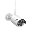 Bezdrátová IP kamera 3MP s objektivem 3,6 mm, WiFi 2,4 GHz, kovové tělo IP66, noční vidění, detekce pohybu a osob, bílá, venkovní kamera 1