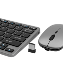 Bezdrátová klávesnice s myší Bluetooth 5.0 a USB přijímačem 2,4 GHz s nabíjecí baterií pro tablet notebook i telefon do kanceláře 4