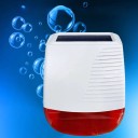 Bezdrátová solární siréna venkovní 110 dB, blikající stroboskop, 1000 mAh baterie, 433 MHz, vodotěsná, bílo-červená, zabezpečení domu 3