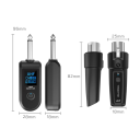 Bezdrátové audio vysílače 2x XLR a přijímač 6,35mm Profesionální systém pro mikrofony a nástroje Stabilní přenos 30-50 m 3