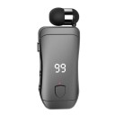 Bezdrátové business sluchátko s klipem výsuvný kabel LED displej baterie Bluetooth 5.3 výdrž 15 hodin nabíjení typu C pro hovory a hudbu 3