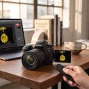 Bezdrátové dálkové ovládání spouště AODELAN BR-E1 pro Canon Dosah 10 m Tlačítka AF W a T Na fotky i video ze stativu 6