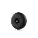 Bezdrátový bluetooth adaptér pro přenos zvuku Bluetooth 5.0 Dosah 10 m Zdířka 3,5 mm jack a Micro USB Kulaté černé tělo Audio kabely v balení 1