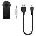 Bezdrátový bluetooth AUX přijímač s mikrofonem pro zařízení se vstupem 3,5 mm jack Bluetooth 5.0 Ovládání hovorů Rozměr 5 x 2 x 1 cm Černý 2