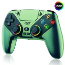 Bezdrátový herní ovladač modrofialový pro PS5/PC RGB podsvícení vibrační funkce programovatelná tlačítka 2