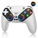 Bezdrátový herní ovladač pro PS5/PC RGB podsvícení vibrační funkce programovatelná tlačítka 3,5 mm konektor 4