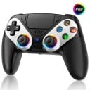 Bezdrátový herní ovladač pro PS5/PC RGB podsvícení vibrační funkce programovatelná tlačítka 3,5 mm konektor 1