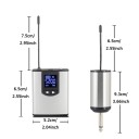 Bezdrátový mikrofon klopový a náhlavní s kapesním vysílačem dosah 50 m jack 6,35 mm nabíjení Micro USB stříbrný na přednášky 2