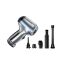 Bezdrátový ruční vysavač 120W 15000Pa 2×2000mAh USB nabíjení Tichý 52dB Přenosný čistič do auta a domácnosti s 6 doplňky Stříbrný 5