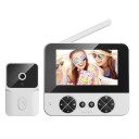 Bezdrátový videozvonek s kamerou a 4,3" IPS displejem, 720P HD, obousměrný interkom 2,4G, noční vidění, TF až 256 GB, pro byt i dům 2