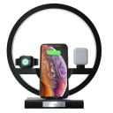 Bezdrôtová nabíjacia stanica 3 v 1 pre iPhone, hodinky Apple Watch a slúchadlá AirPods Kruhový stojan Výkon 10 W Rýchle nabíjanie 3