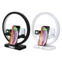 Bezdrôtová nabíjacia stanica 3 v 1 pre iPhone, hodinky Apple Watch a slúchadlá AirPods Kruhový stojan Výkon 10 W Rýchle nabíjanie 4