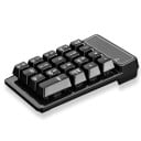 Bezdrôtová numerická klávesnica pre notebook a počítač Klávesa 000 a Backspace Napájanie batériami AAA Čierny plast ABS 8,5 x 13,5 x 3,4 cm 2