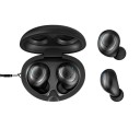Bezdrôtové slúchadlá do uší s mikrofónom a ovládaním hudby Bluetooth 5.0 Dosah 10 m Výdrž 4 až 5 hodín Nabíjací box s pútkom Čierna 2