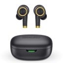 Bezdrôtové slúchadlá do uší s nabíjacím boxom Bluetooth 5.0 Mikrofón na hovory Výdrž 6 hodín Ovládanie hudby Čierna so zlatými detailmi 1