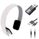 Bezdrôtové slúchadlá na hlavu s Bluetooth adaptérom a vstavaným mikrofónom Bluetooth 5.0 Ovládanie prehrávania hudby Batéria 400 mAh 3