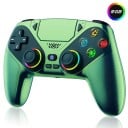 Bezdrôtový herný ovládač modrofialový pre PS5/PC RGB podsvietenie vibračná funkcia programovateľné tlačidlá 2