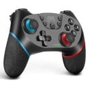 Bezdrôtový herný ovládač pre Nintendo Switch čierny s modro-červenými detailmi 6osý gyroskop 2