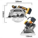 Bezkartáčová kotoučová pila 1500 W 165 mm 6,5 palce akumulátorová 7000 ot/min hloubka 55 mm pro Makita 18V žlutá na dřevo i kámen 2