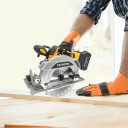 Bezkartáčová kotoučová pila 1500 W 165 mm 6,5 palce akumulátorová 7000 ot/min hloubka 55 mm pro Makita 18V žlutá na dřevo i kámen 5