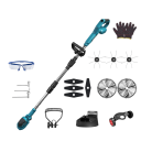 Bezkartáčová sekačka na trávu YOFIDRA nastavitelný úhel sekání záběr 230 mm 120 cm 18-21 V 5000 W modrá vyžínač pro Makita bez baterie 2